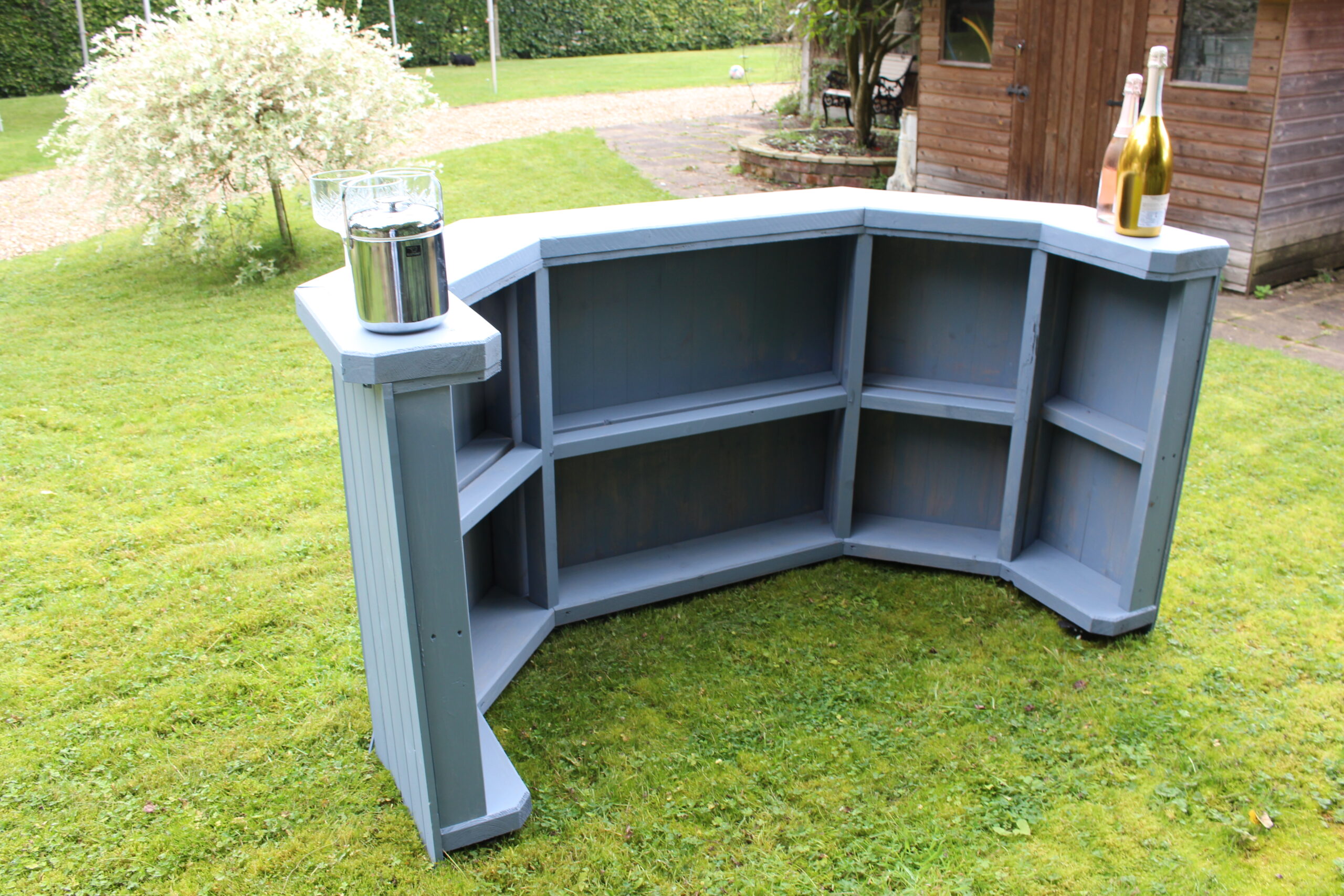 Hex Wooden Cladding Bar Furniture Hire Cheshire Furniture Rental